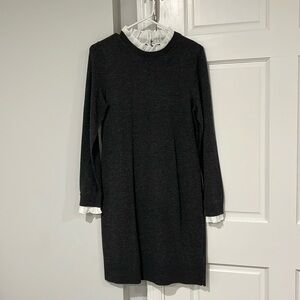 NWT Charcoal Boden sweater dress with ruffle trim